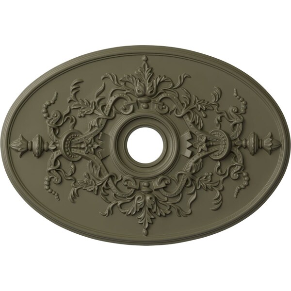 Ekena Millwork Alexa Medallion (Canopies up to 5 5/8"), 30 3/4"W x 21 1/4"H x 3 7/8"ID x 1 5/8"P, Spartan Stone CM21X30ALSSF - main